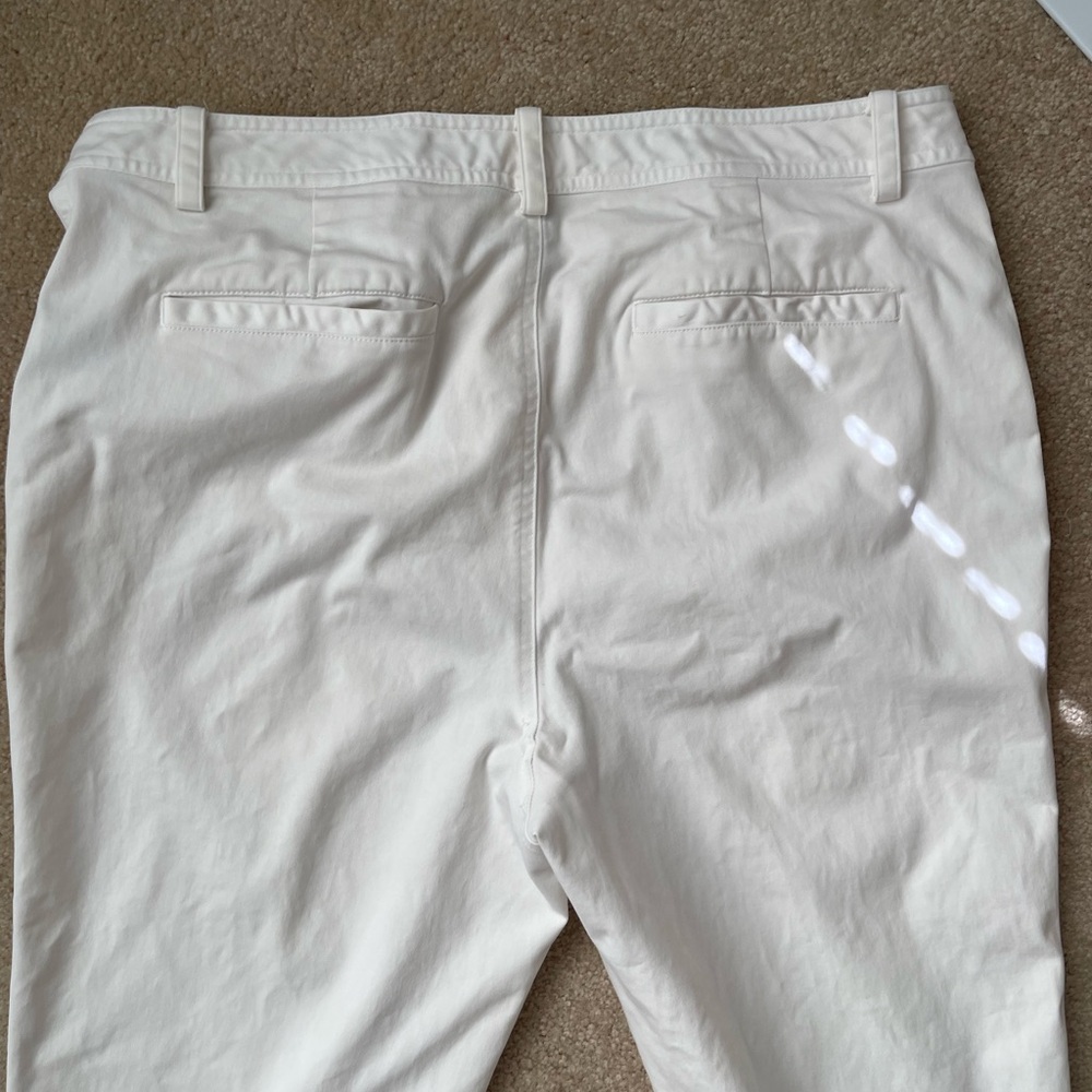 Lauren Ralph Lauren White Capri Pants Size 12 Tailored Fit Cropped - Picture 4 of 6